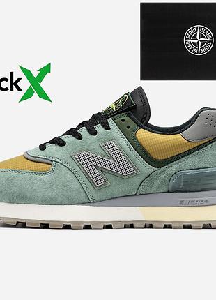 Кроссовки мужские, кроссовки женские, 1в1 люкс качество, кожа, 1999 new balance 574 x stone island📦, marvel-1999