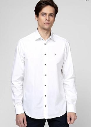 Чоловіча біла сорочка cl solid poplin tommy hilfiger