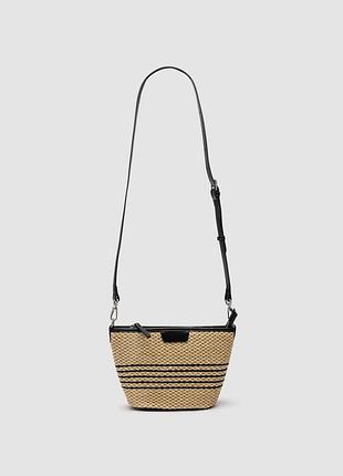 Сумка côte bag raffia/black
