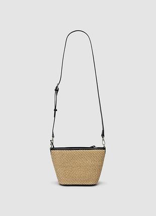 Сумка côte bag raffia/black 2