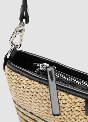 Сумка côte bag raffia/black 3