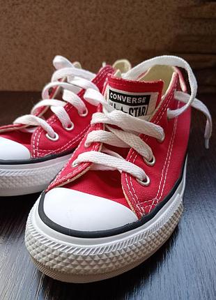Яскраві червоні кеди converse chuck taylor all star low (оригінал)