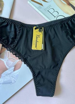 3xl-4xl-5xl женские трусики-стринги beisdanna больших размеров с кружевом 4xl, черный