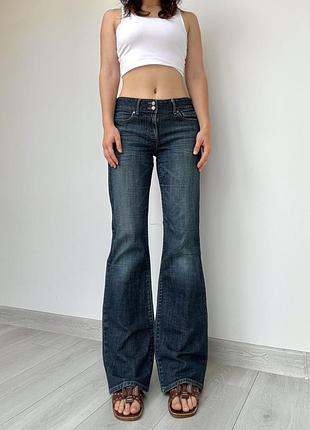 Джинсы gap средняя талия посадка синие 38 36 m 40 | flared bootcut клеш винтаж vintage 2000ые y2k