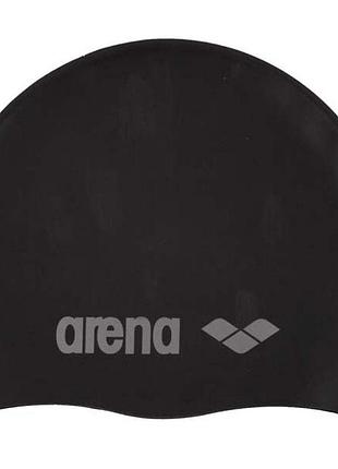 Шапка для плавання arena classic silicone jr чорний діт osfm