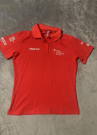 Червона спортивна футболка поло craft «swiss university sports»