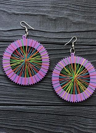 Серьги яркие женские