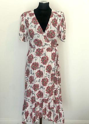 Стильна легка сукня per una / marks & spencer в квіти з запахом