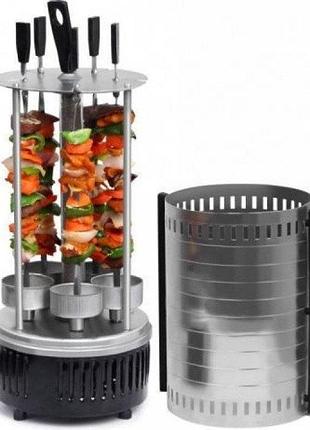 Bbq электрошабличка на 6 шампуров sw8808, 1000 вт домашняя электрическая