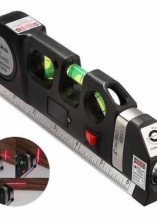 Лазерний рівень із вбудованою рулеткою laser level pro 3 нівелір будівельний