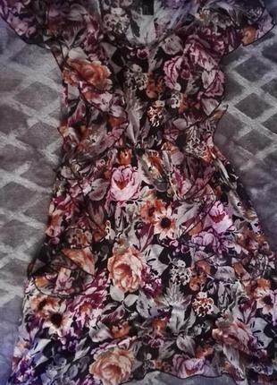 Платье летнее трикотаж и шифон,размер xs (40-42размер) от h&m4 фото