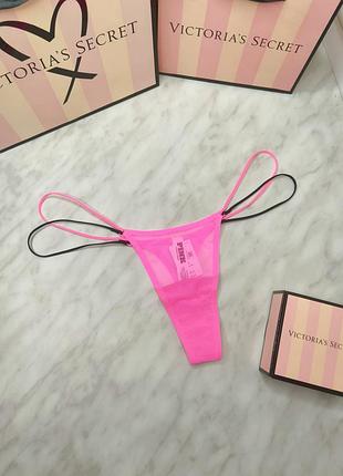 Сетчатые микро-трусики-стринги. pink. victoria’s secret. оригинал 🇺🇸
