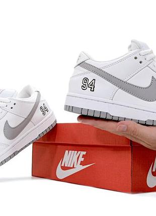 Sb dunk low supreme 94 white grey 4