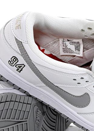 Sb dunk low supreme 94 white grey 6