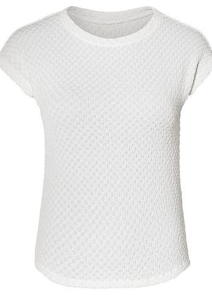 Футболка з структурним малюнком для жінки esmara lycra® 471128 xs білий