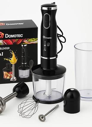 Блендер много функциональный domotec r.314b 1800 вт, кухонный комбайн металлический ck-69