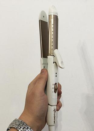 Профессиональный утюжок gemei gm-2961 30вт, укладка волос выпрямление, щипцы для волос ze-61