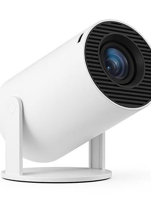 Led проектор для дома портативный смарт с wifi bluetooth android 11 1280х720р white hp-35