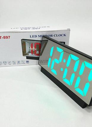 Часы электронные с яркими цифрами настольные, настольные часы с led подсветкой светодиодное табло uk-33