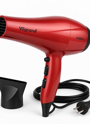Потужний електричний фен для сушіння волосся vilgrand vhd-2430 2400 вт, електричний фен для укладання uo-75
