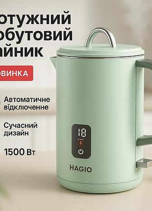 Електрочайник нержавіюча сталь magio mg-515 1.5 л 1500 вт, потужний чайник для кип'ятіння kb-40