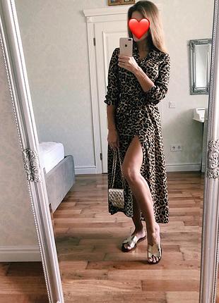 Леопардовое платье zara