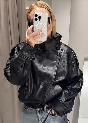 Кожанка от zara s, кожаная куртка