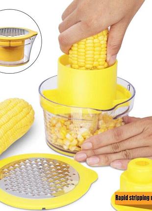 Терка с контейнером corn stripper с насадкой для очистки початков кукурузы