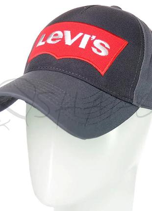 Кепка брендовий з тонкої бавовни бейсболка unisex levis bgh20719 сірий