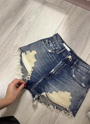 Джинсові шорти від zara, темно сині
