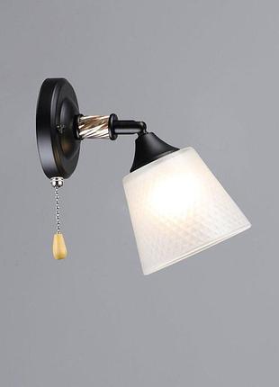 Бра настенное valeso с 1 плафоном черный k2343/1w