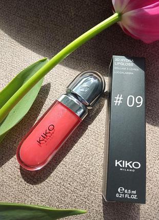 Блеск для губ kiko milano 3d hydra lipgloss 09 6.5 мл