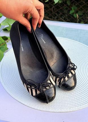 Ворсистые балетки с бантом зебра scarpe italiane 36р