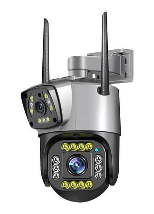 Беспроводная внешняя ip камера v380 wi fi · двойная уличная камера