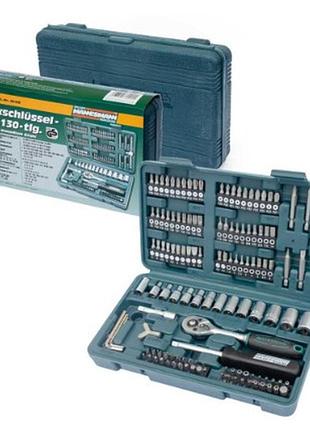Набор главок торцевых и бит с трещиткой 1/4 "mannesmann 130 шт m29166