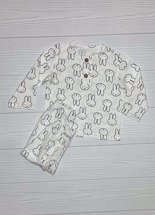 Костюм мусліновий дитячий для дівчинки (футболка і штани) кmdfsht-25 62-68