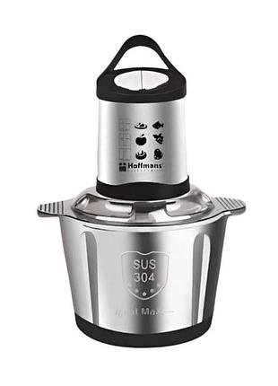 Электрический измельчитель hoffmans electronics нм-8840 с металлической чашей 2л