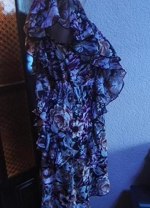 Платье летнее трикотаж и шифон,размер xs (40-42размер) от h&m9 фото