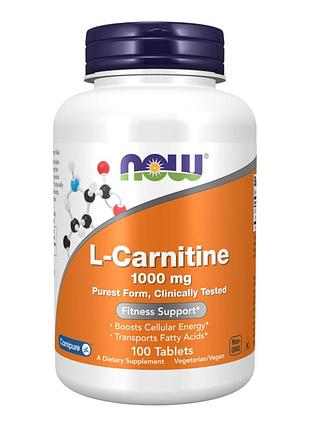 Карнітин тартрат carnitine tartrate 1000mg - 100 tabs для підвищення енергії