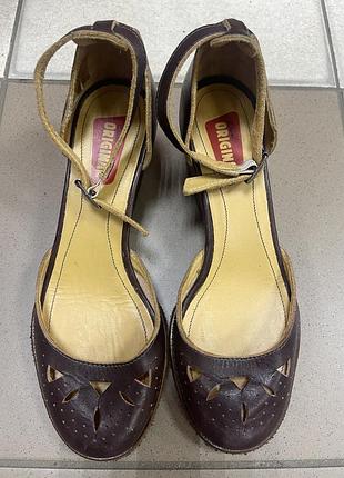 Шкіряні босоніжки vintage 1940-50х
