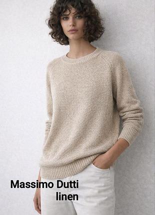 Лляний светр massimo dutti