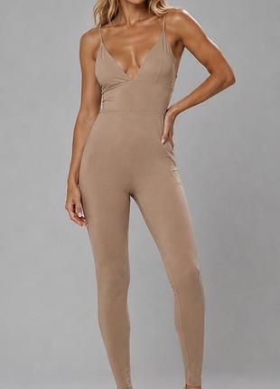 Роскошный стильный комбинезон комбінезон бежевий femme luxe англія 🏴󠁧󠁢󠁥󠁮󠁧󠁿