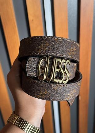 Ремень женский guess коричневый золото есть