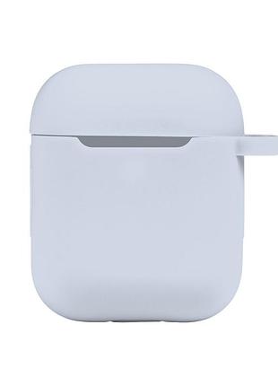 Чехол silicone case с карабином для airpods 1 / airpods 2 sky blue