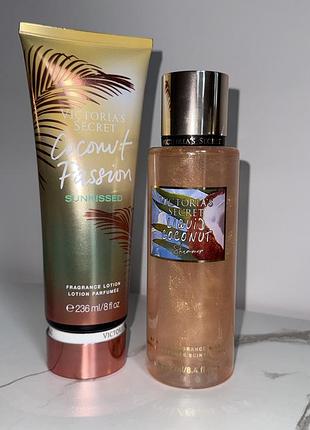 Victoria’s secret набір парфумований для тіла🎀спрей з шимером +лосьйон для тіла