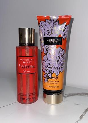 Victoria’s secret набір парфумований для тіла🎀спрей з шимером +лосьйон для тіла