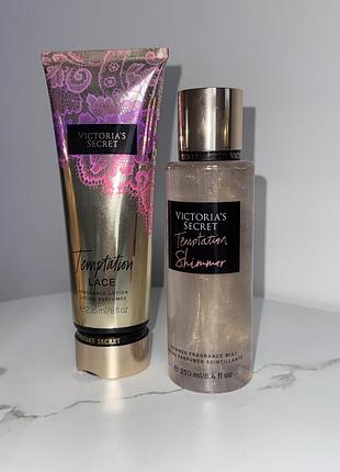 Victoria’s secret набір парфумований для тіла🎀спрей з шимером +лосьйон для тіла