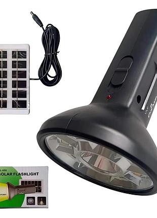Led світильник на сонячній батареї solar flashlight cl-058 ліхтар solar