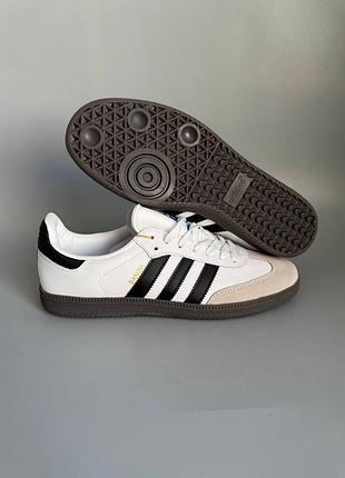 Уцінка кеди adidas samba og black/white