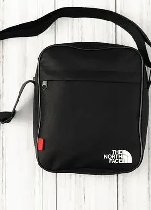 Спортивная сумка мессенджер борсетка the north face через плечо черная для парней